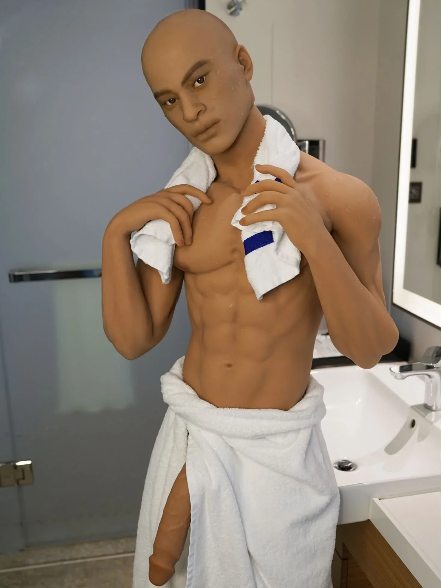 F3610-170cm\/5ft7-40kg Denzel Muscular TPE Fierce Lifelike Femboy Sex Doll | Doll Forever