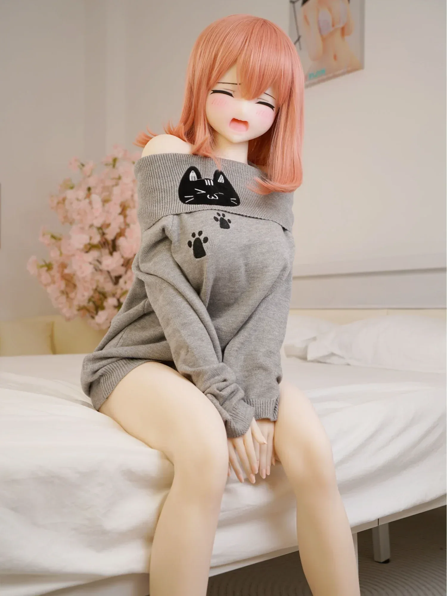 F5909-152cm(4ft12)-32kg Hina C Cup S-TPE Gel filled Breasts Anime Hentai Sex Doll | IROKEBIJIN Doll