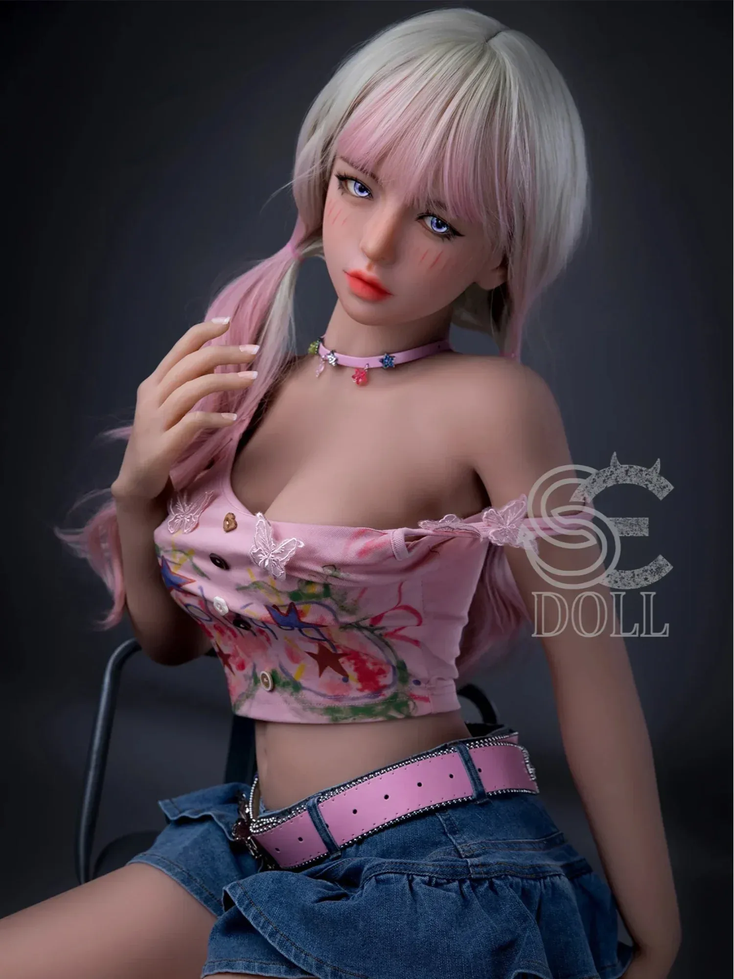 F2190-153cm(5ft)-29.5kg F Cup Mika.D Cute TPE Mini Sex Doll Pink Hair Fashion Girl｜SE Doll view 8