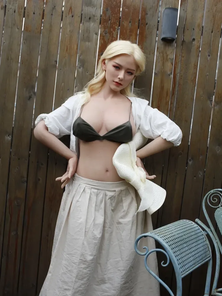 F1721-156cm\/5ft1  E Cup Blonde Silicone Sex Doll｜Starpery Doll view 3