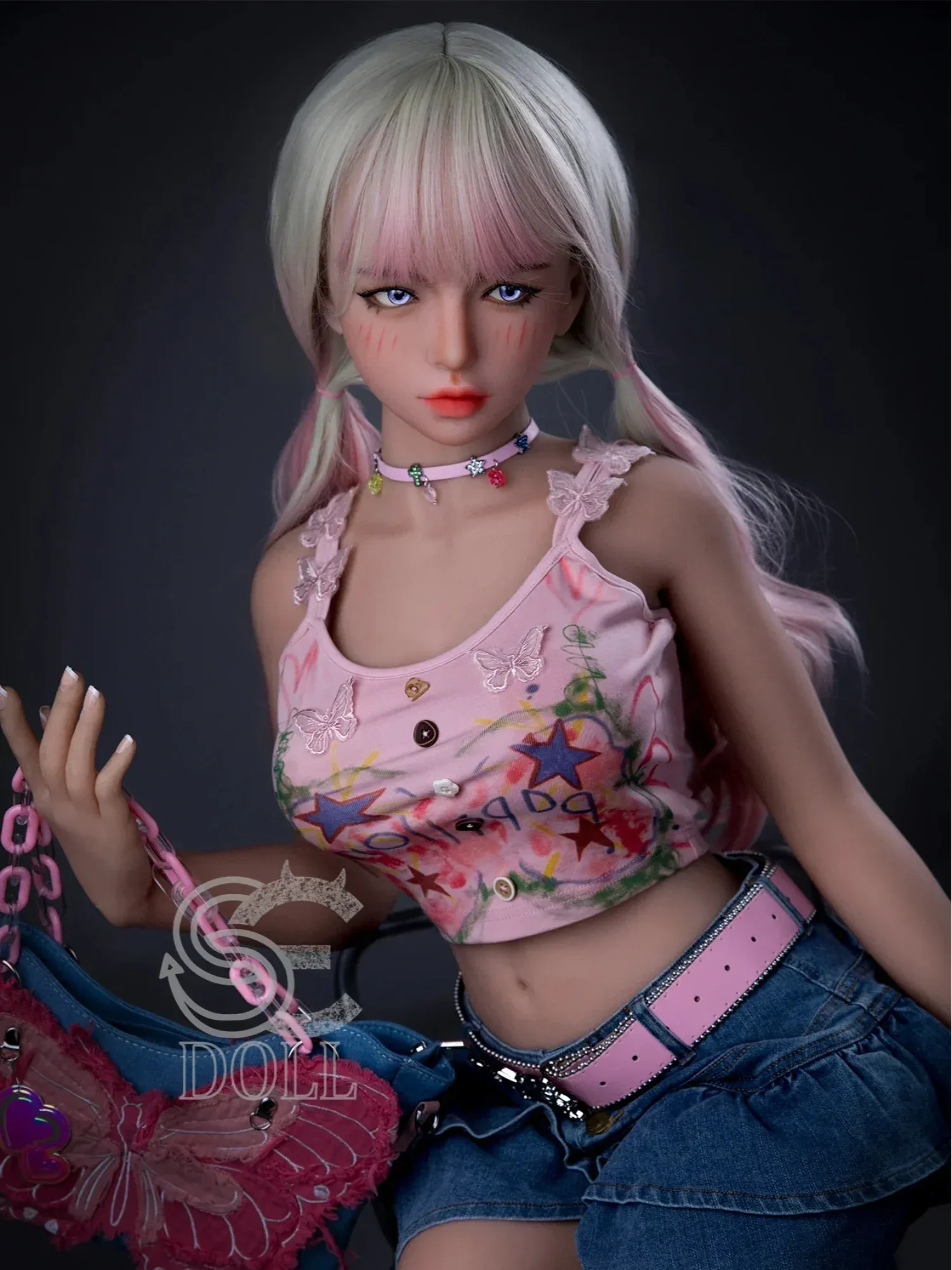 F2190-153cm(5ft)-29.5kg F Cup Mika.D Cute TPE Mini Sex Doll Pink Hair Fashion Girl｜SE Doll view 6