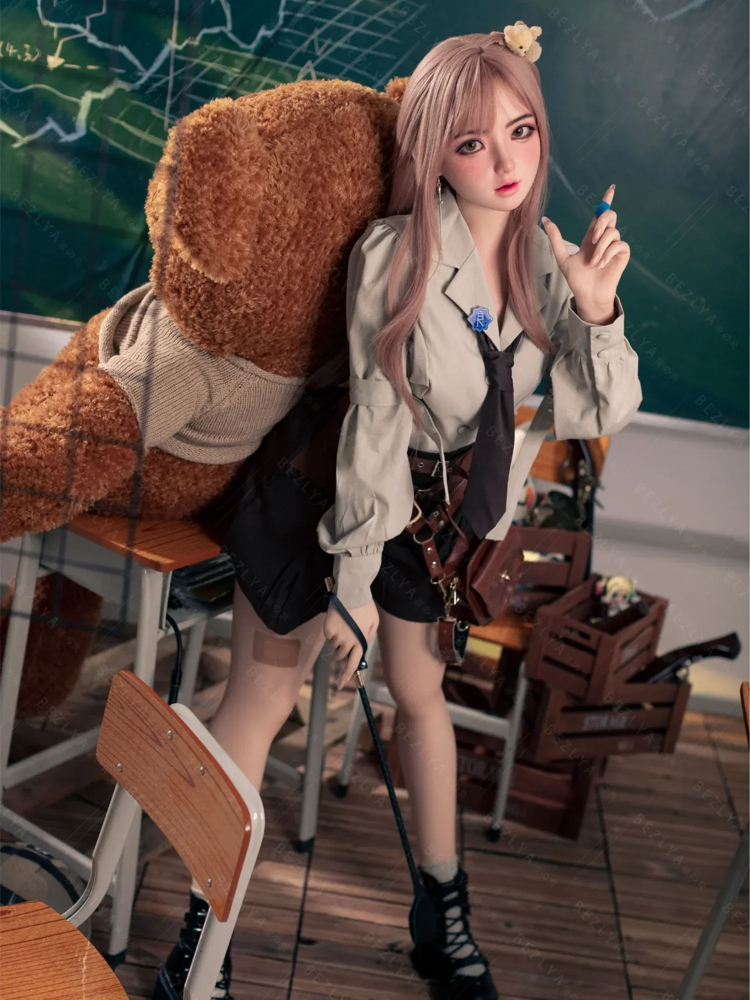 F7148-155Rcm(5.12ft)-32.5kg 2.1 A Cup Robot Silicone Head Adult Asian Sex Doll｜Bezlya Doll view 9