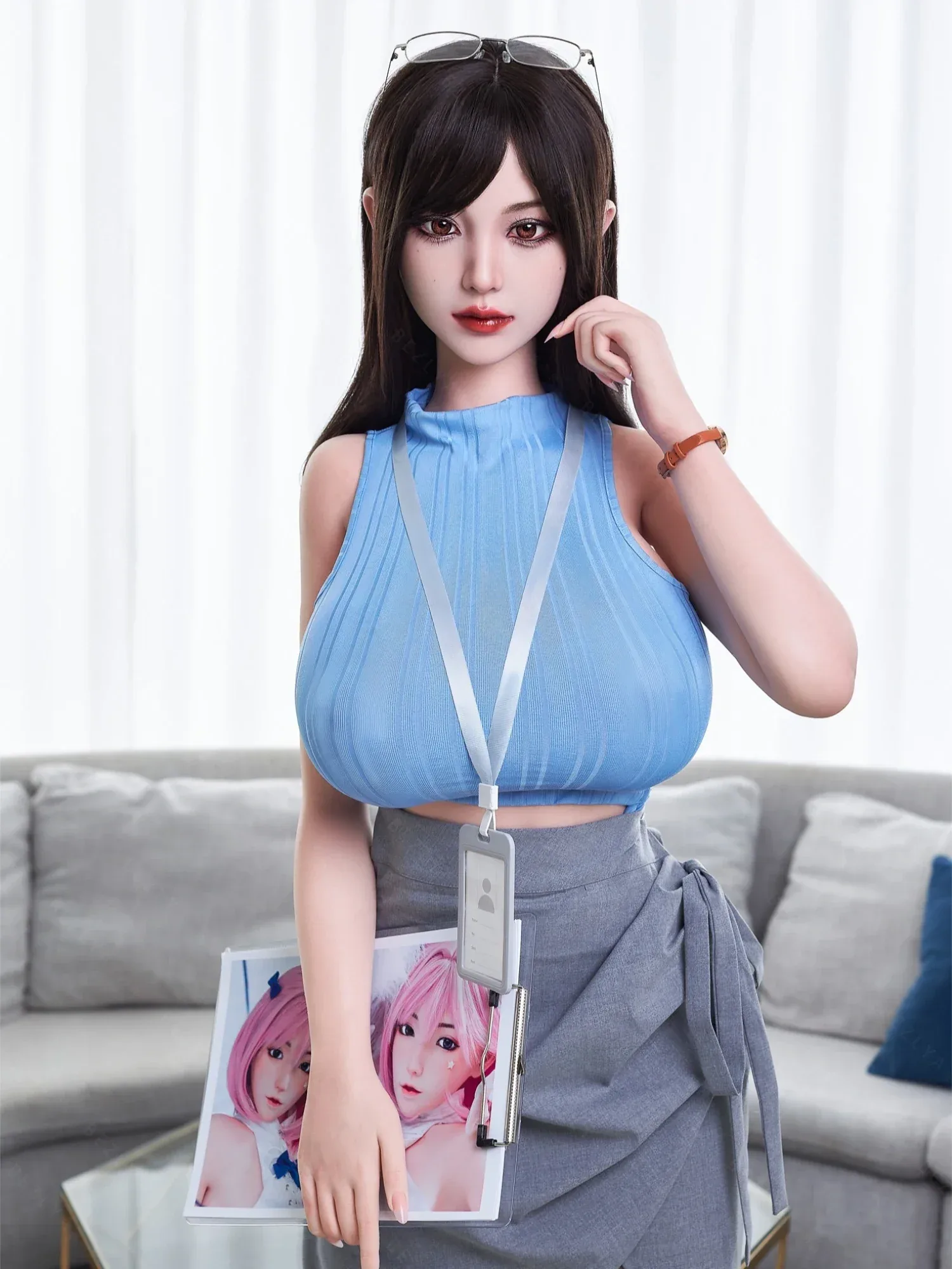 F7117-161cm(5.28ft)-32.8kg 2.2 I Cup Asian Real Silicone Japanese Office Lady Sex Doll – Professional Attire Love Doll|AITIA Doll view 11