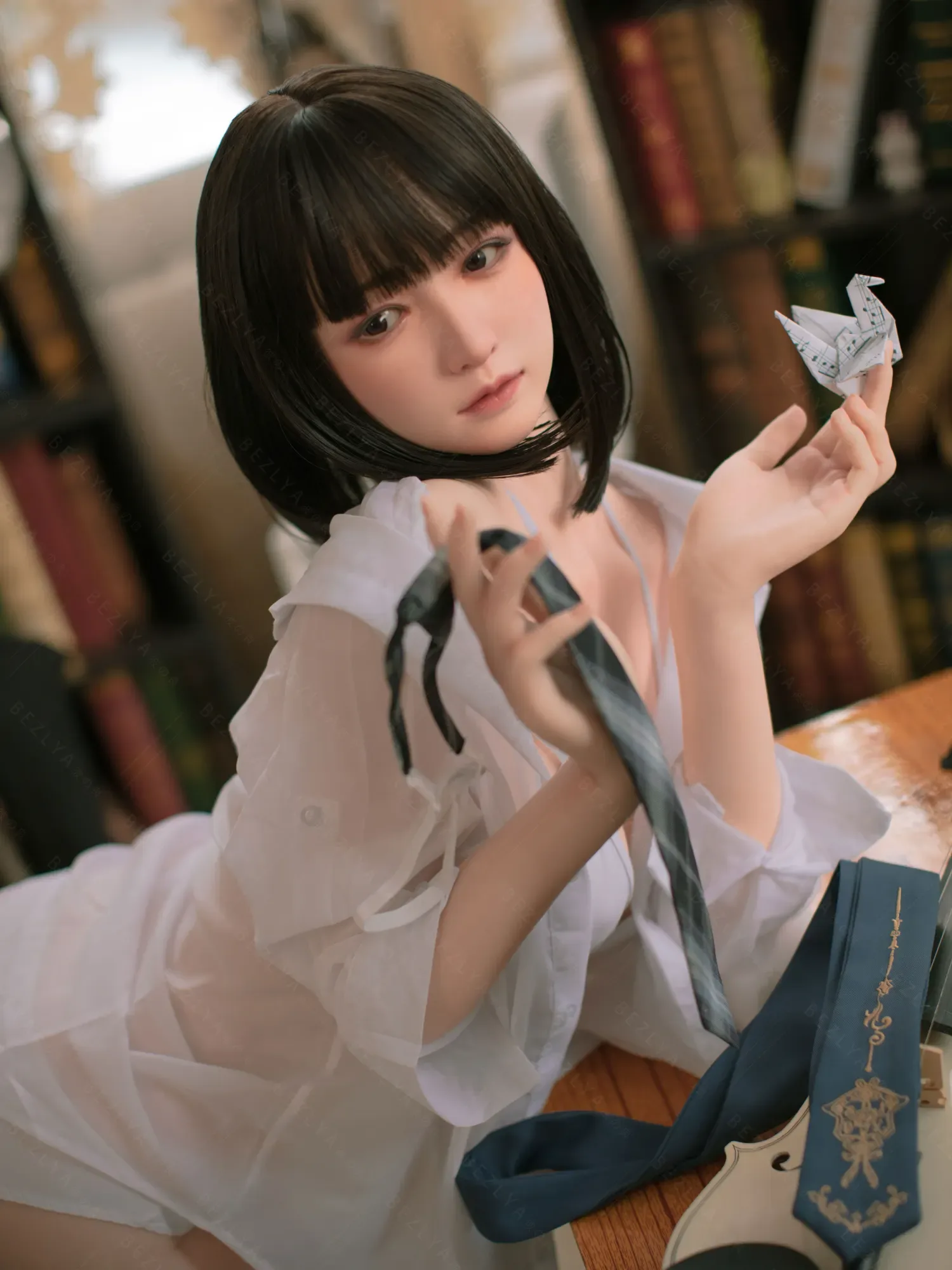 F4704-160cm(5.3ft)-34kg 2.1 B Cup Mini Asian Real Chinese Silicone Sex Doll｜Bezlya Doll view 4