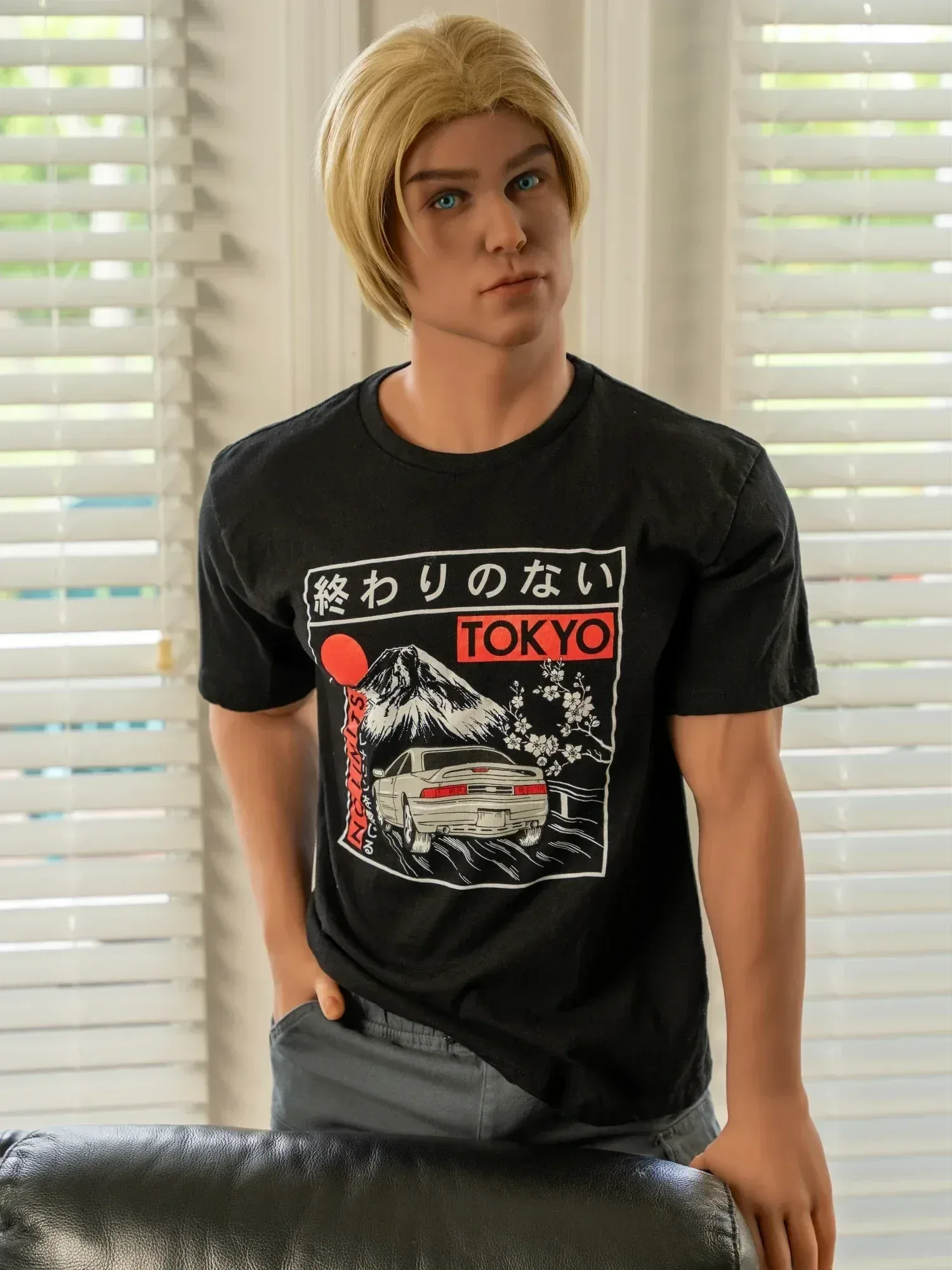 F1653K-170cm\/5ft7(40kg) Femboy Muscular Blond Short Hair TPE Male Sex Doll 【In Stock USA】 | Doll Forever