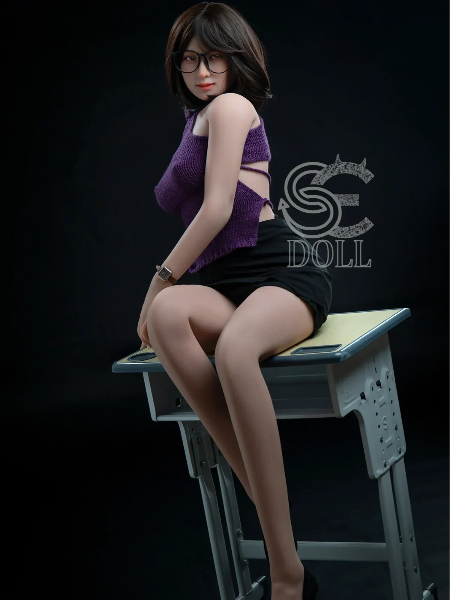 F3716-163cm(5.3ft)-37kg Yutsuki E Cup TPE Glasses China Big Tits 18s Sex Doll｜SE Doll view 6