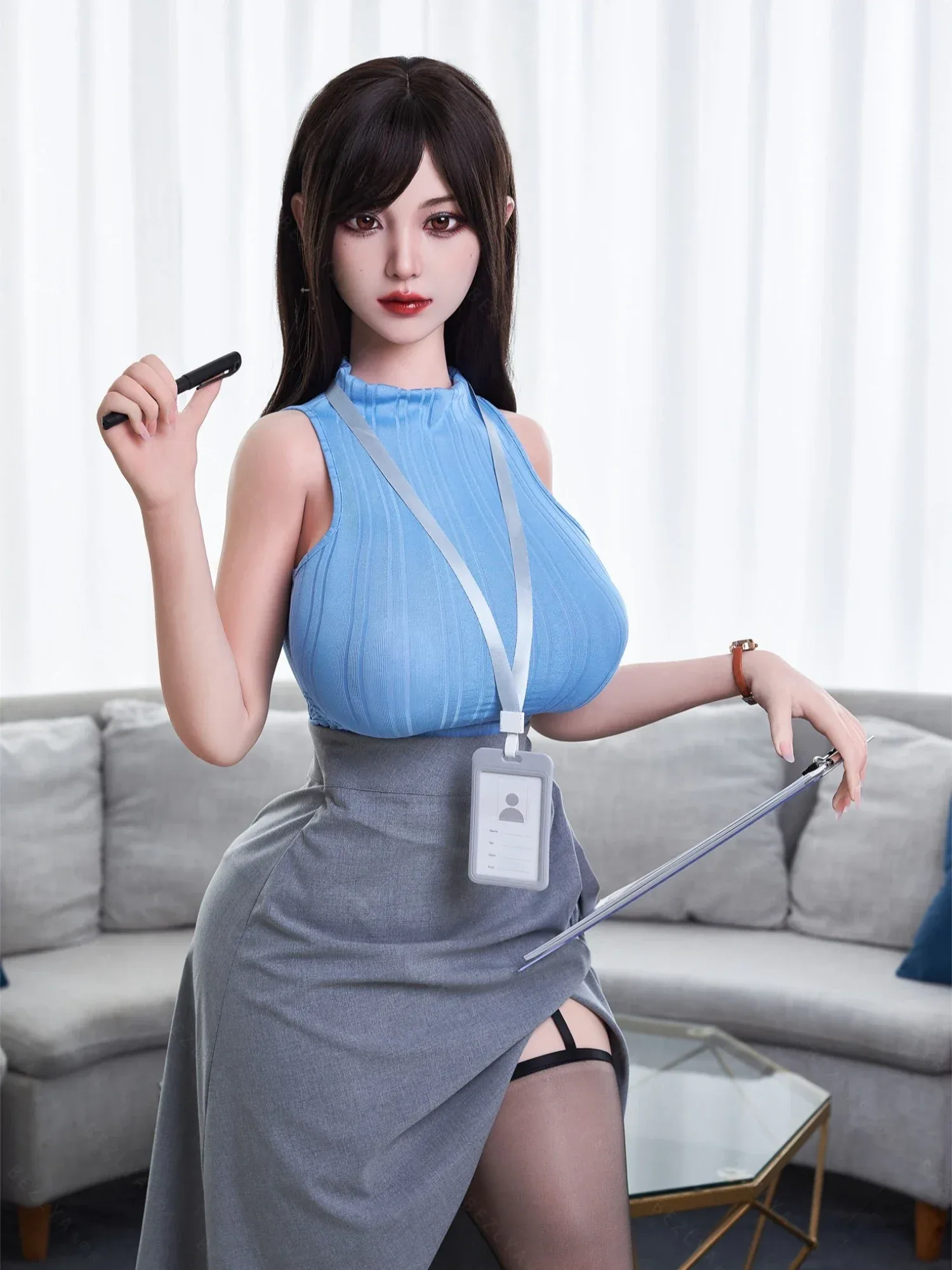 F7117-161cm(5.28ft)-32.8kg 2.2 I Cup Asian Real Silicone Japanese Office Lady Sex Doll – Professional Attire Love Doll|AITIA Doll view 10