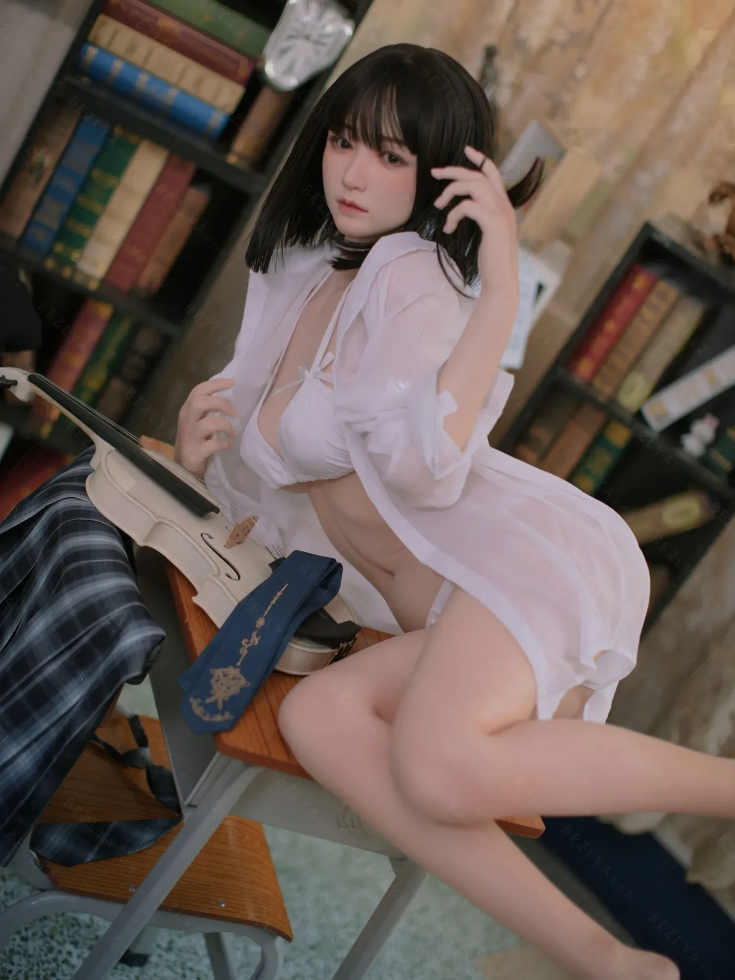 F4704-160cm(5.3ft)-34kg 2.1 B Cup Mini Asian Real Chinese Silicone Sex Doll｜Bezlya Doll view 5