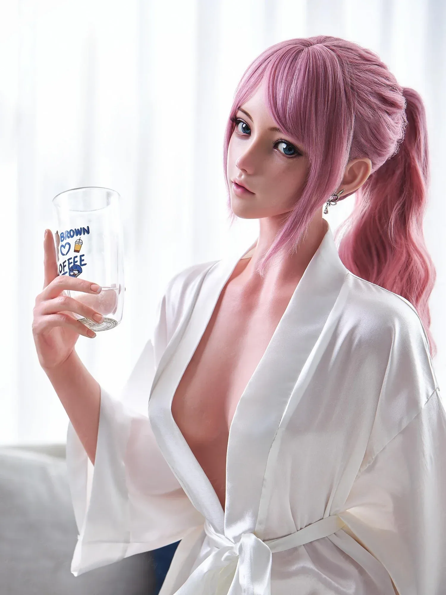 F7113-156cm(5.12ft)-29.7kg 2.1 B Cup Robot Silicone Head Adult Asian Sex Doll｜Bezlya Doll view 12