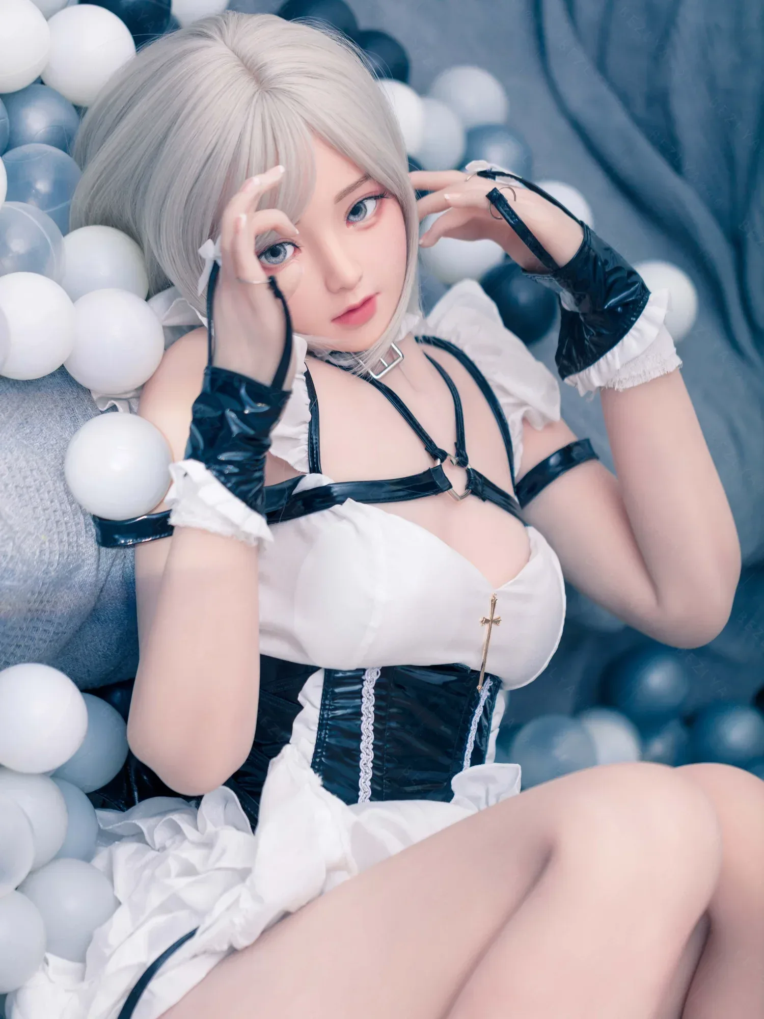 F4768-155Rcm(5.1ft)-37kg 2.0 A Cup Robot Silicone Head Adult Asian Chinese Sex Doll｜Bezlya Doll view 4