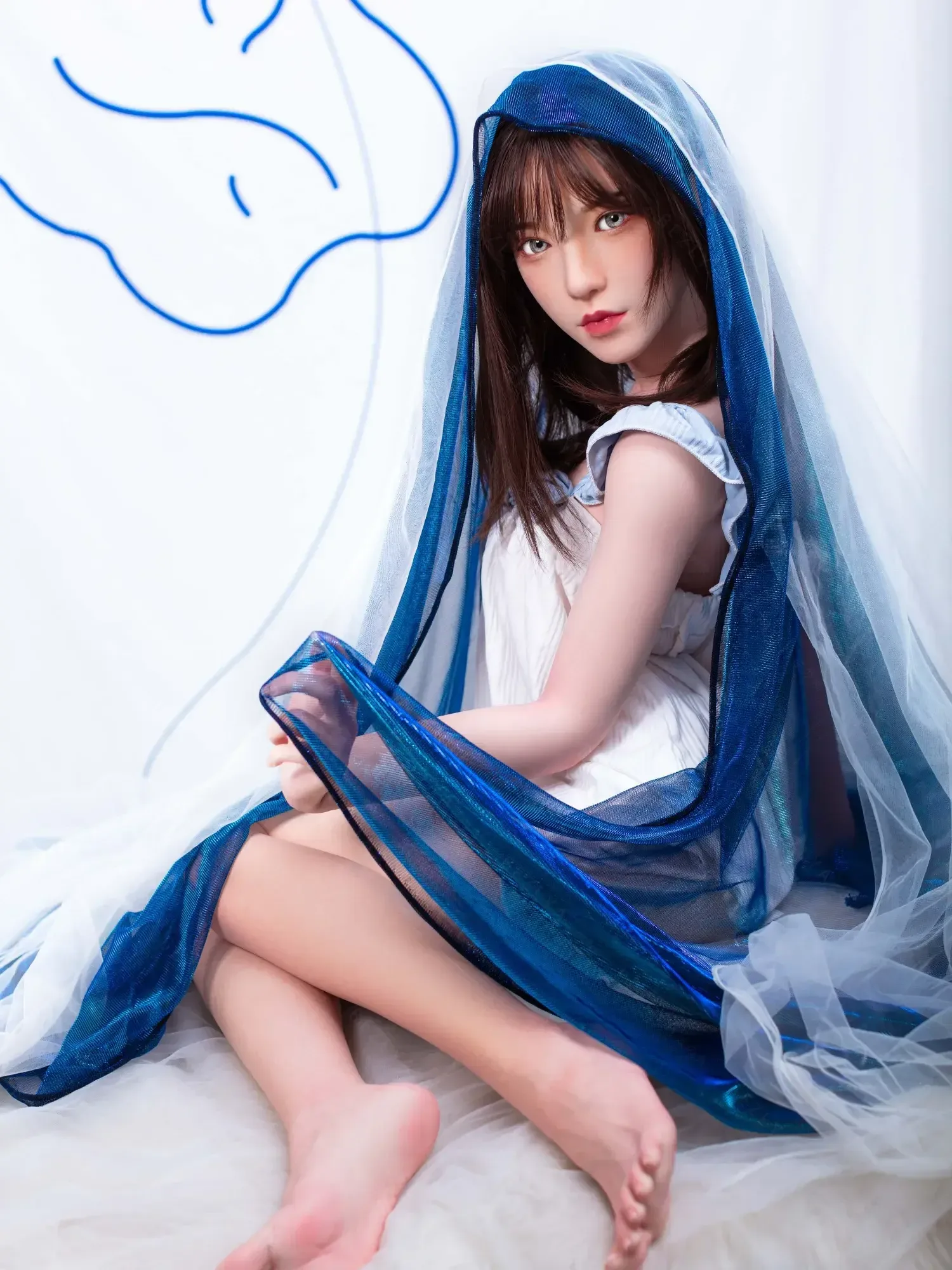 F4748-150cm(5.3ft)-34kg 2.1 A Cup Asian Real Silicone Chinese Teen Sex Doll Sex Doll｜Bezlya Doll